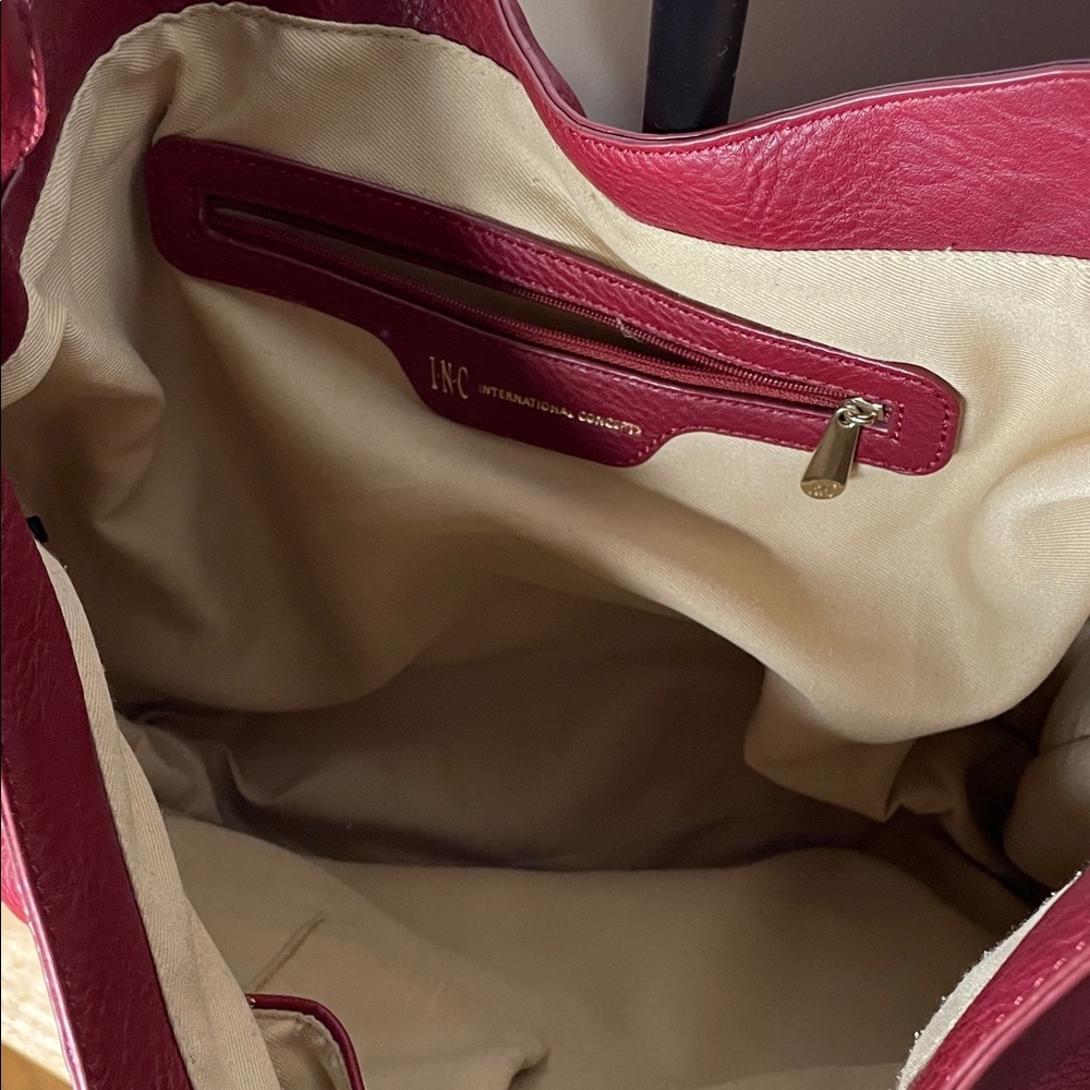 INC International Concepts Cherry Red Hobo Bag - Picture 4 of 12